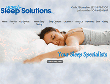 Tablet Screenshot of flsleepsolutions.com